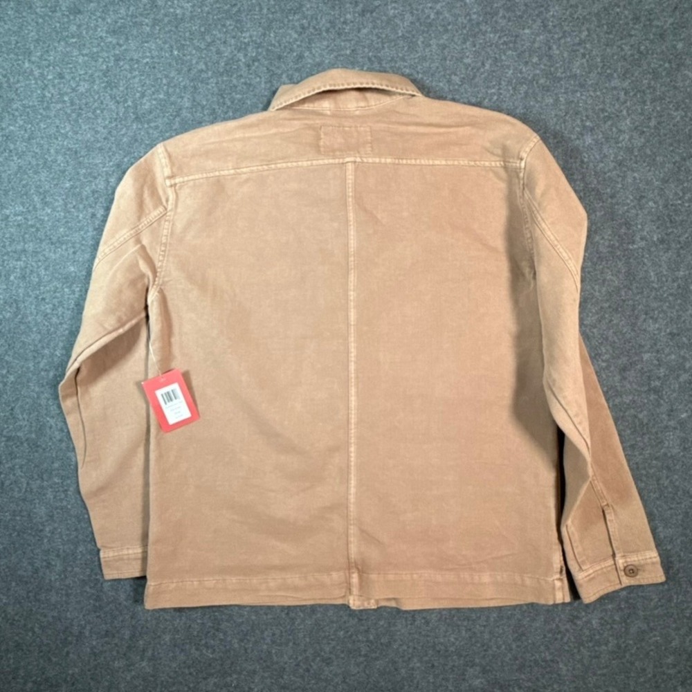 Kimes Ranch Cloverleaf Shirt Jacket Womens Tan Brown Long Sleeve Cotton XL NWT - Picture 3 of 13